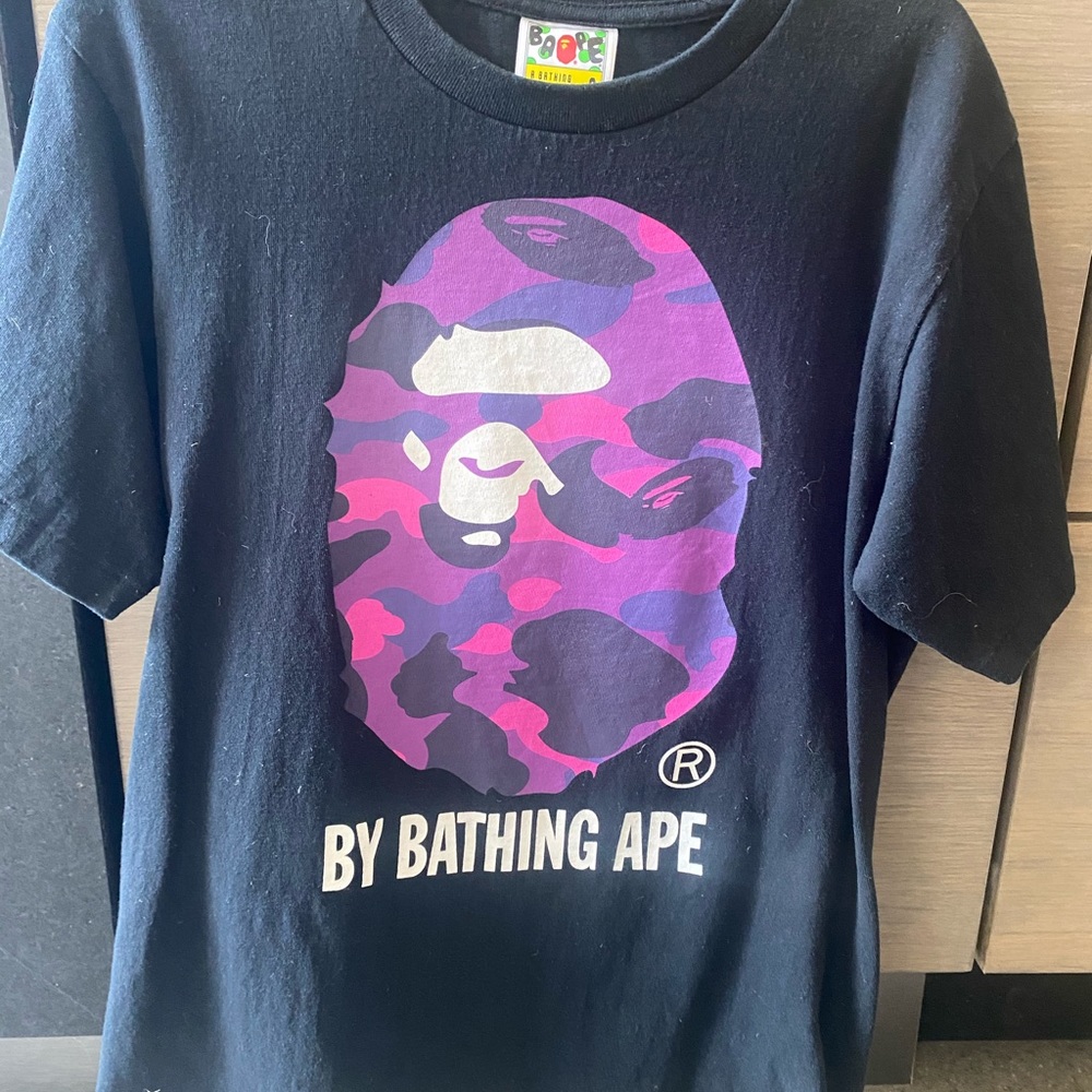 Bathing Ape Bape Camo head logo short sleeve women’s t-shirt tee